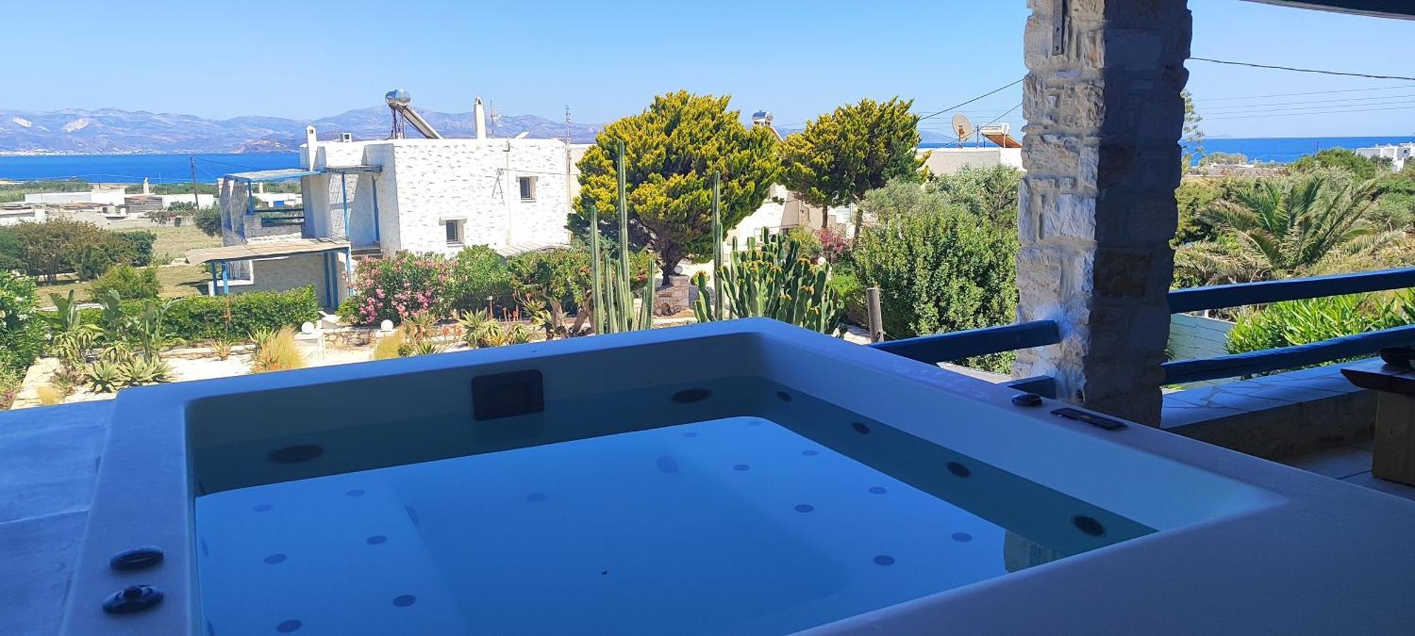 Island Magic - Seaview Villa With Jacuzzi Pool Ambelas Exterior foto
